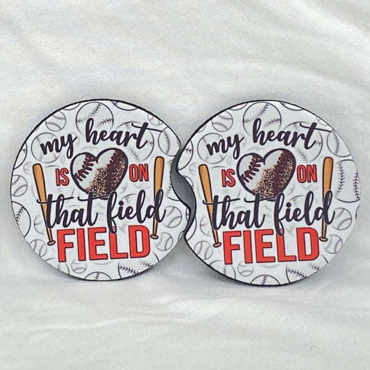 My Heart Is On That Field Car Coaster Tea Shirt Shoppe Wholesale