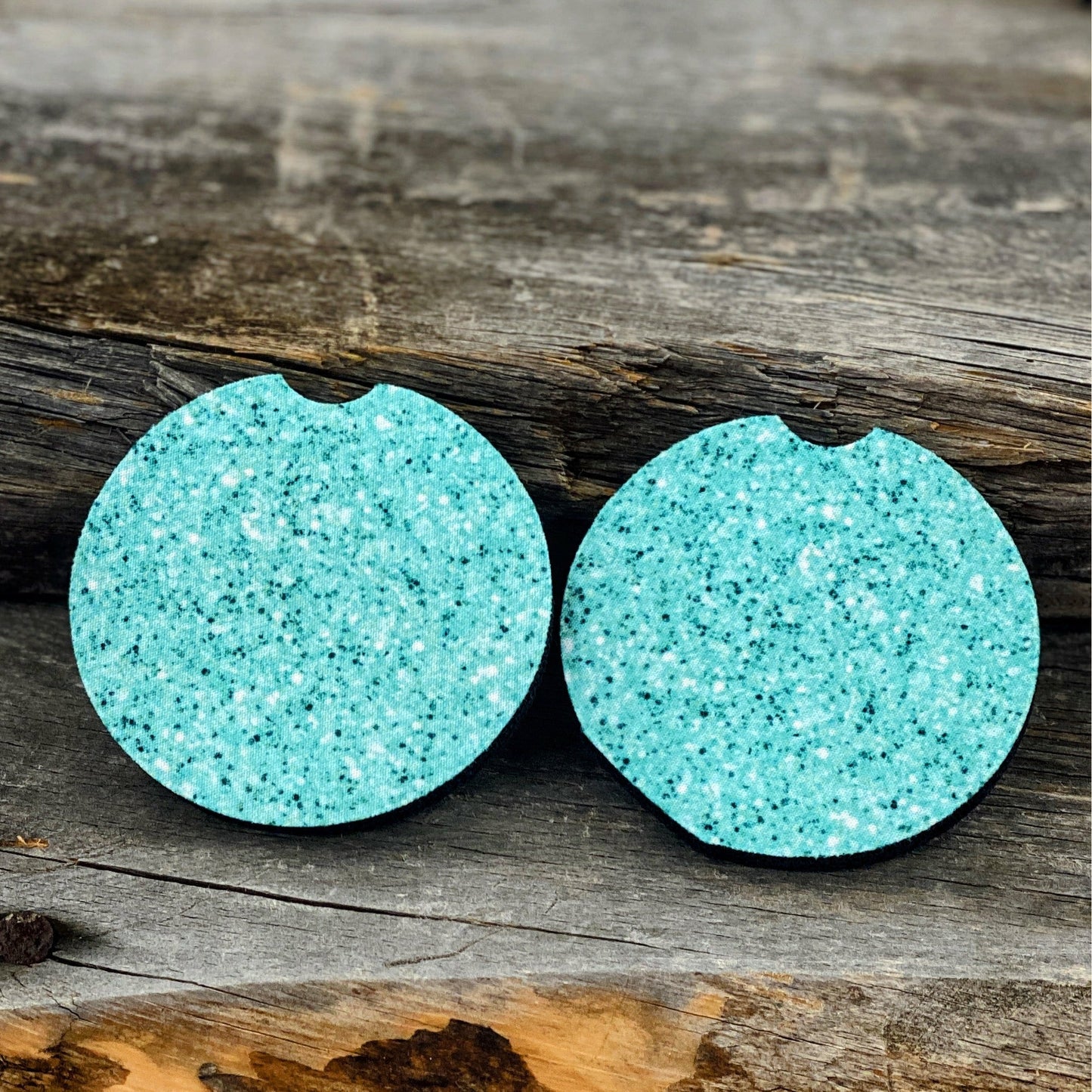 Blue Glitter Car Coasters Car Coaster Tea Shirt Shoppe