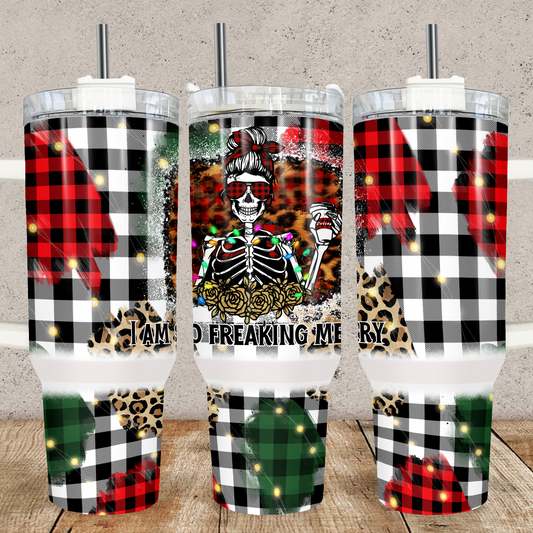 So Freaking Merry Christmas 40oz Tumbler Tumbler Tea-Shirt Shoppe