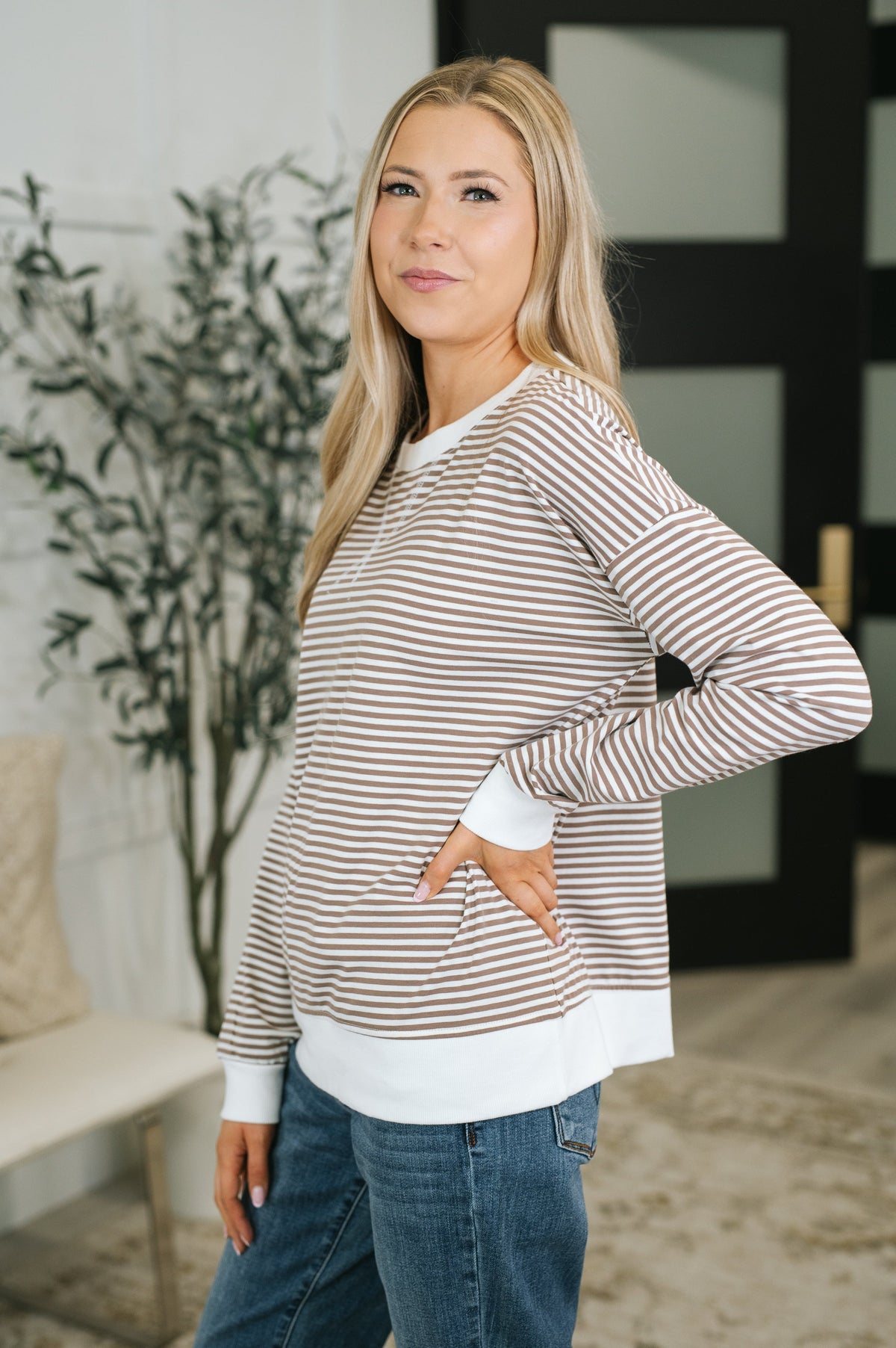 Incredibly Cozy Drop Shoulder Pull Over in jersey knit – alternate view 4
