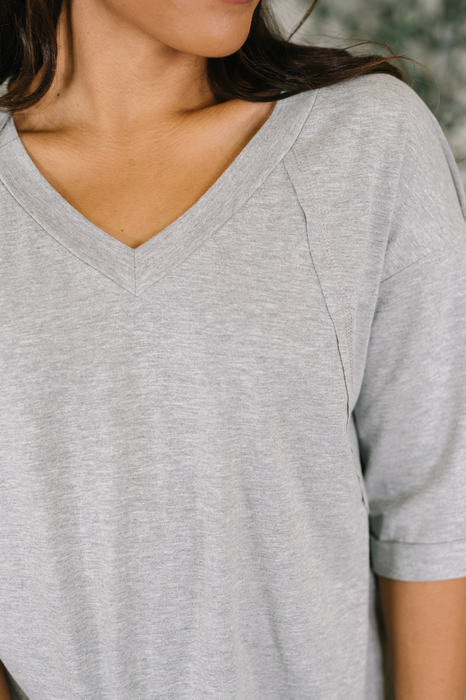 It's All You Oversized Tunic Top in Grey – alternate view 2