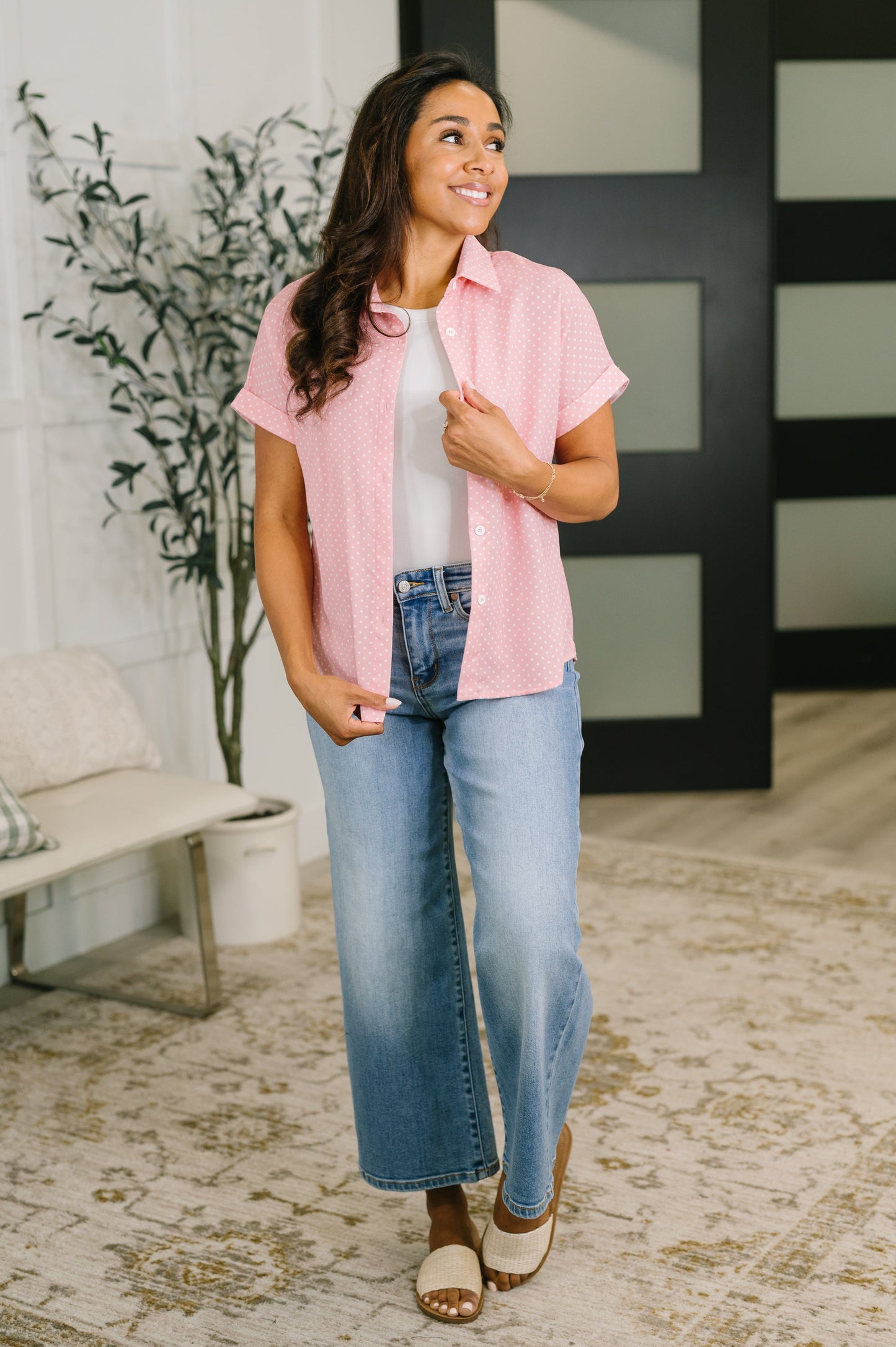 It's Just Business Collared Button Down Blouse – alternate view 3