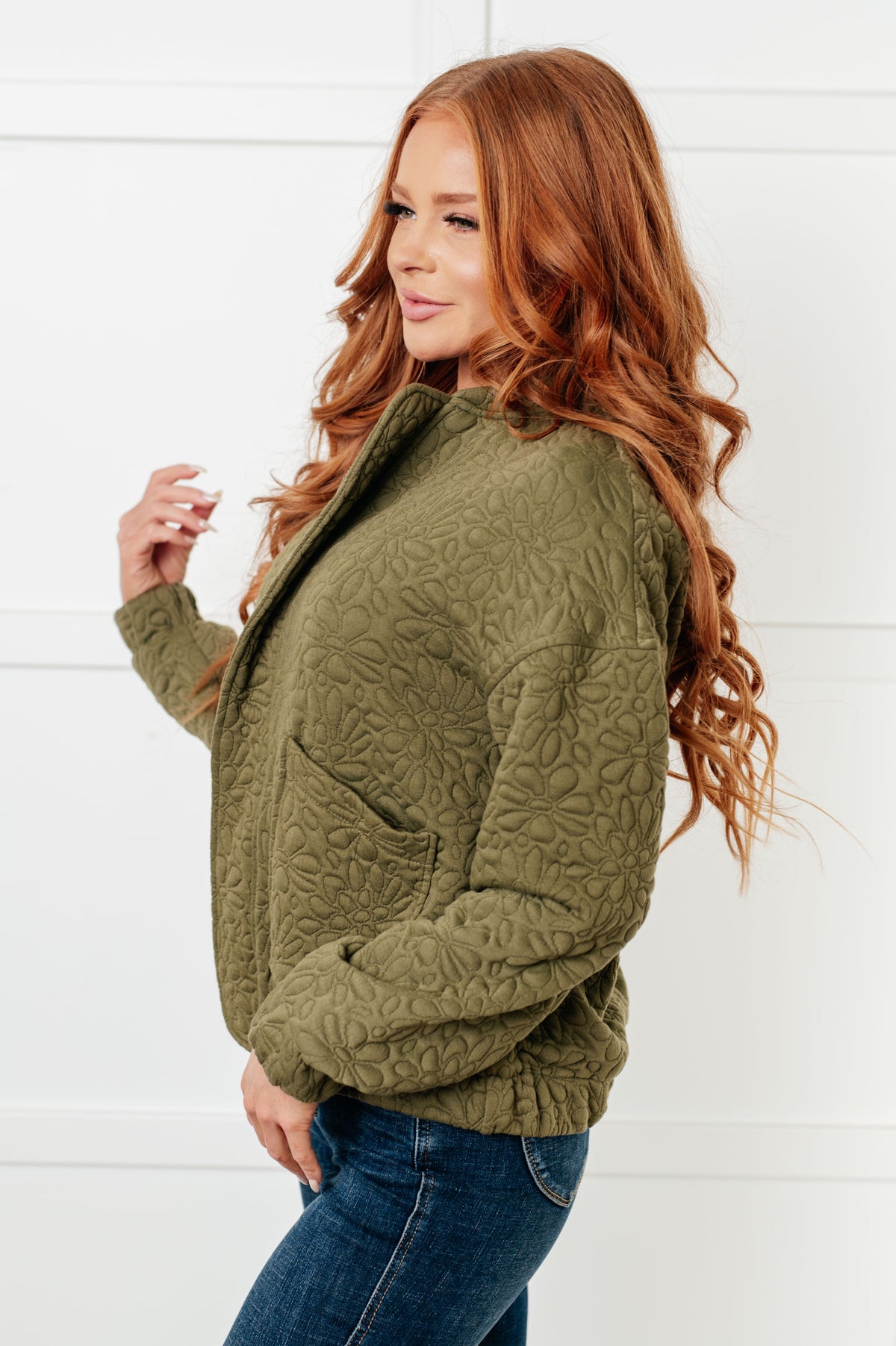 Jungle Explorer Quilted Zip Up Jacket in quilted knit – alternate view 12