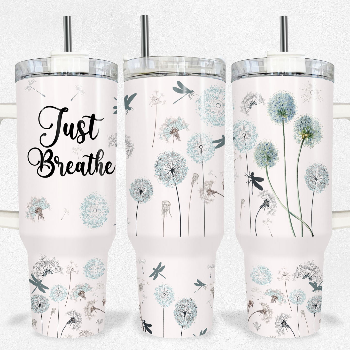 Just Breath Tumbler 40oz Tumbler Tea-Shirt Shoppe