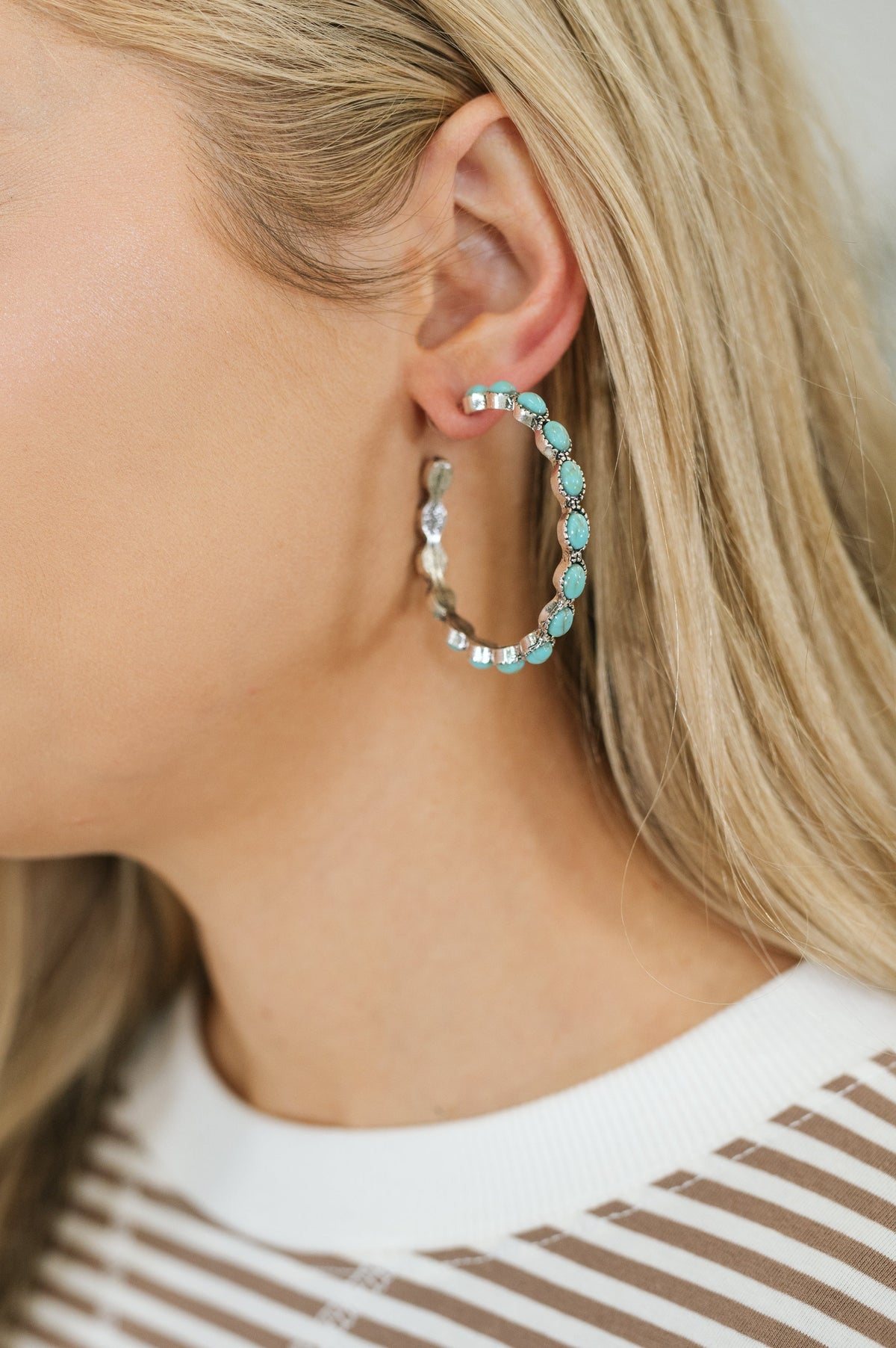 Laguna Luxe Hoops in silver plated alloy