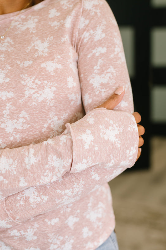 Literally Obsessed with Me Long Sleeve Top in Mauve – soft, stretchy jersey knit – alternate view 2