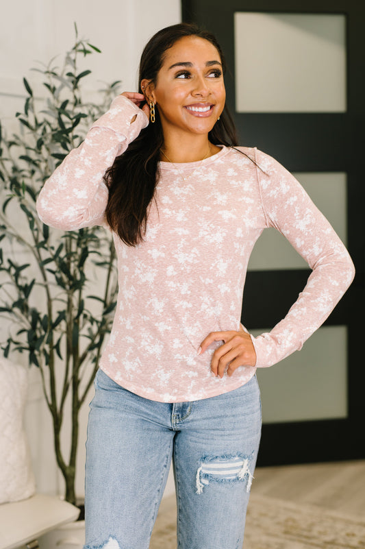 Literally Obsessed with Me Long Sleeve Top in Mauve – soft, stretchy jersey knit