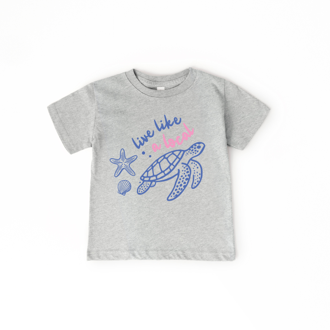 Live Like A Local Toddler/Youth Graphic Tee Youth Graphic Tee Tea Shirt Shoppe 2T Heather Grey