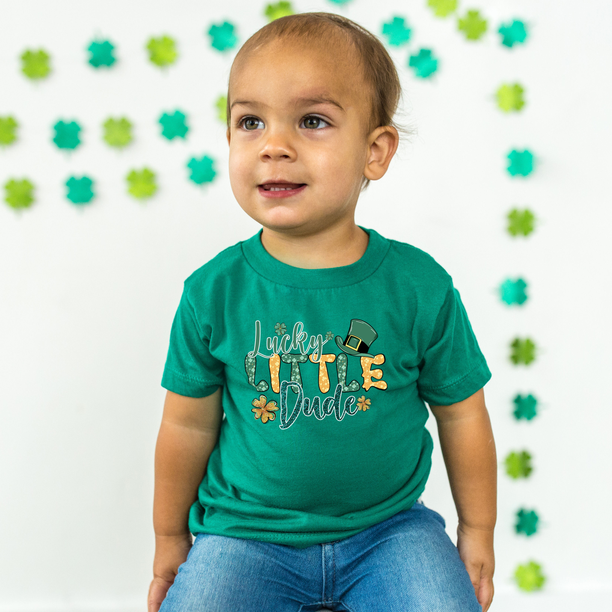 Lucky Little Dude Youth & Toddler Graphic Tee Youth Graphic Tee Tea Shirt Shoppe 2T Kelly Green