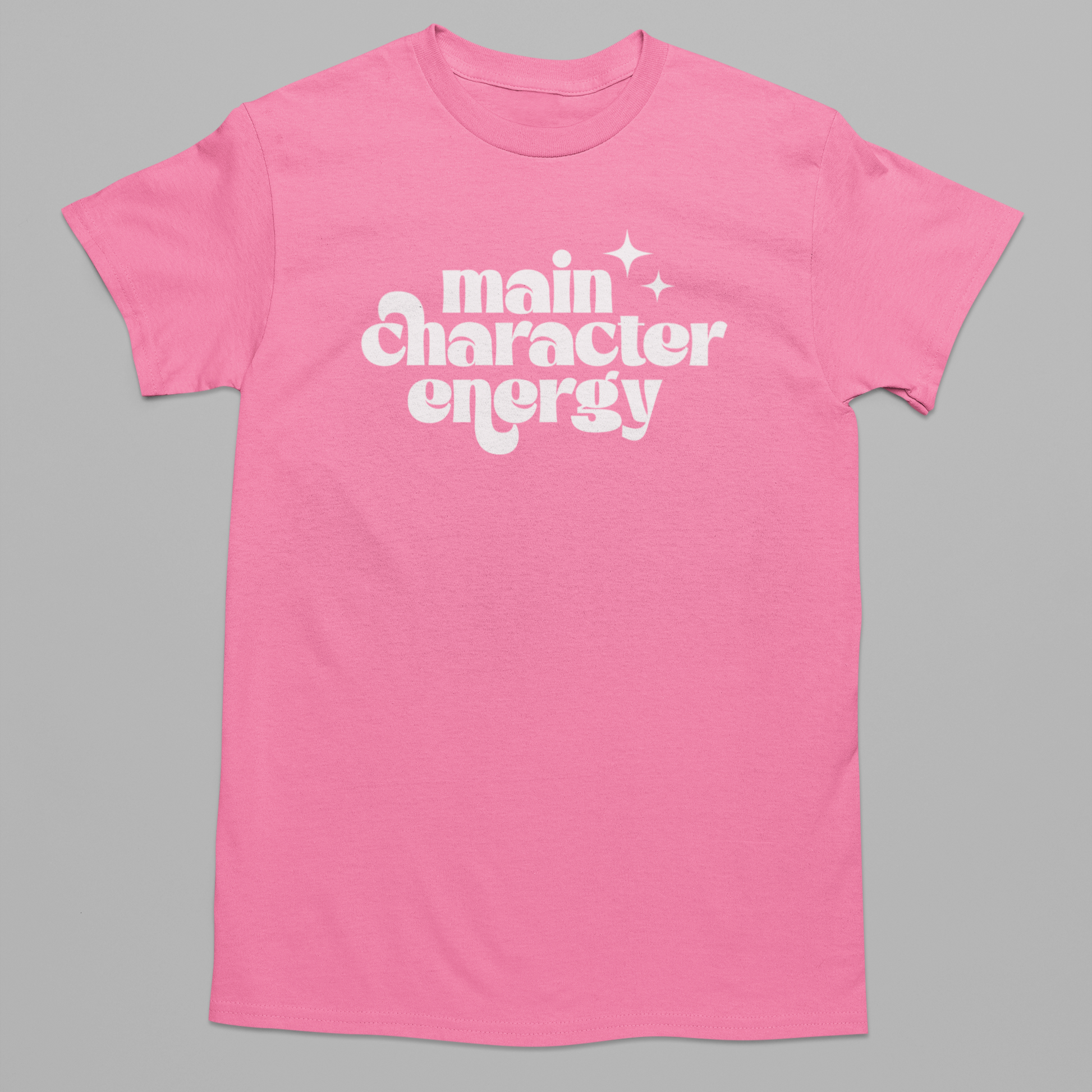 Main Character Graphic Tee T-shirt Tea Shirt Shoppe YS Safety Pink