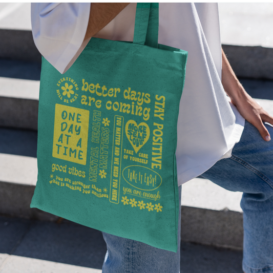 Mental Health Awareness Tote Bag Tote Bag Tea Shirt Shoppe Wholesale