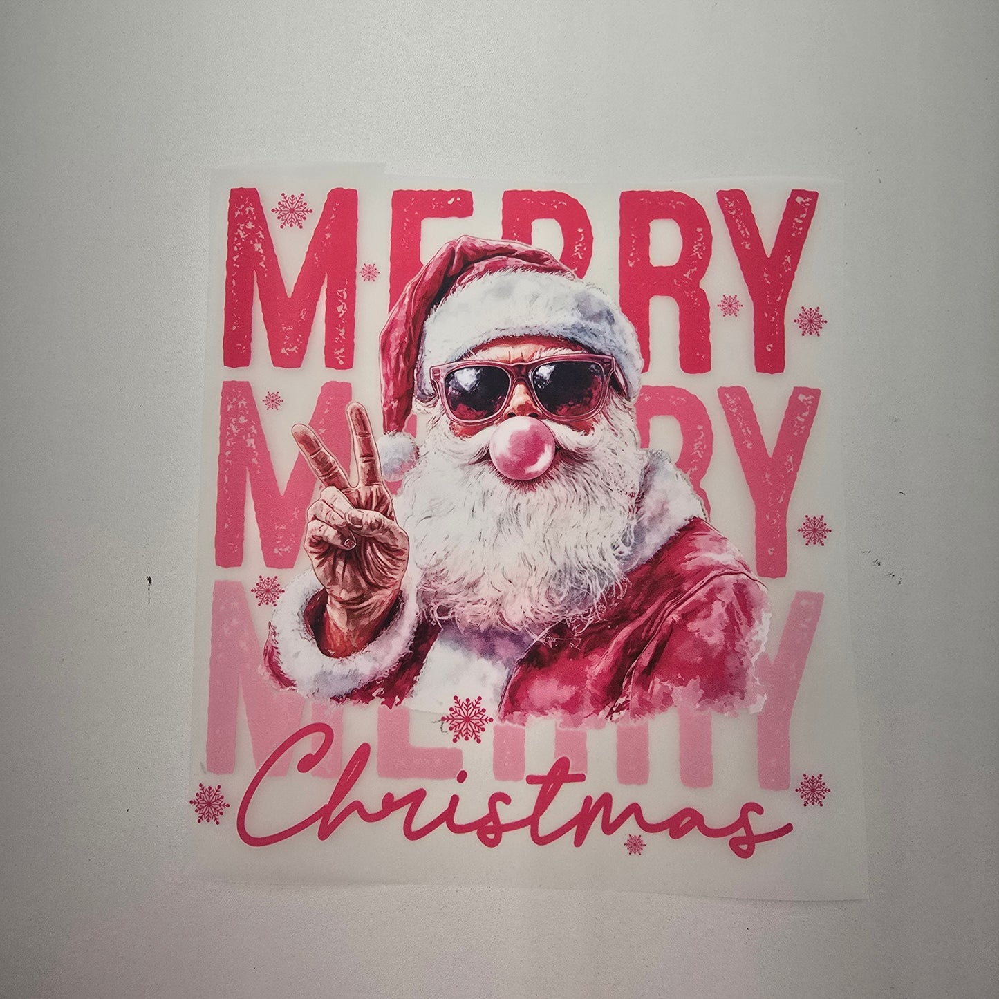 Merry Vibes Full Color Ready For Press DTF Print Transfer, Direct To Film