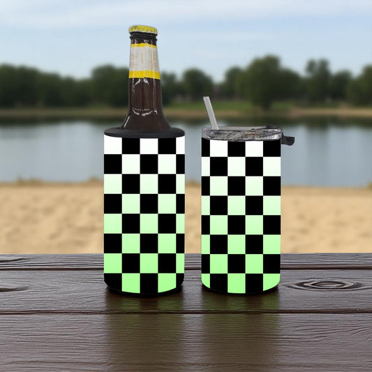 Mint To Be Checkered 4-in-1 Can Cooler Cup New Arrival Tea Shirt Shoppe Wholesale