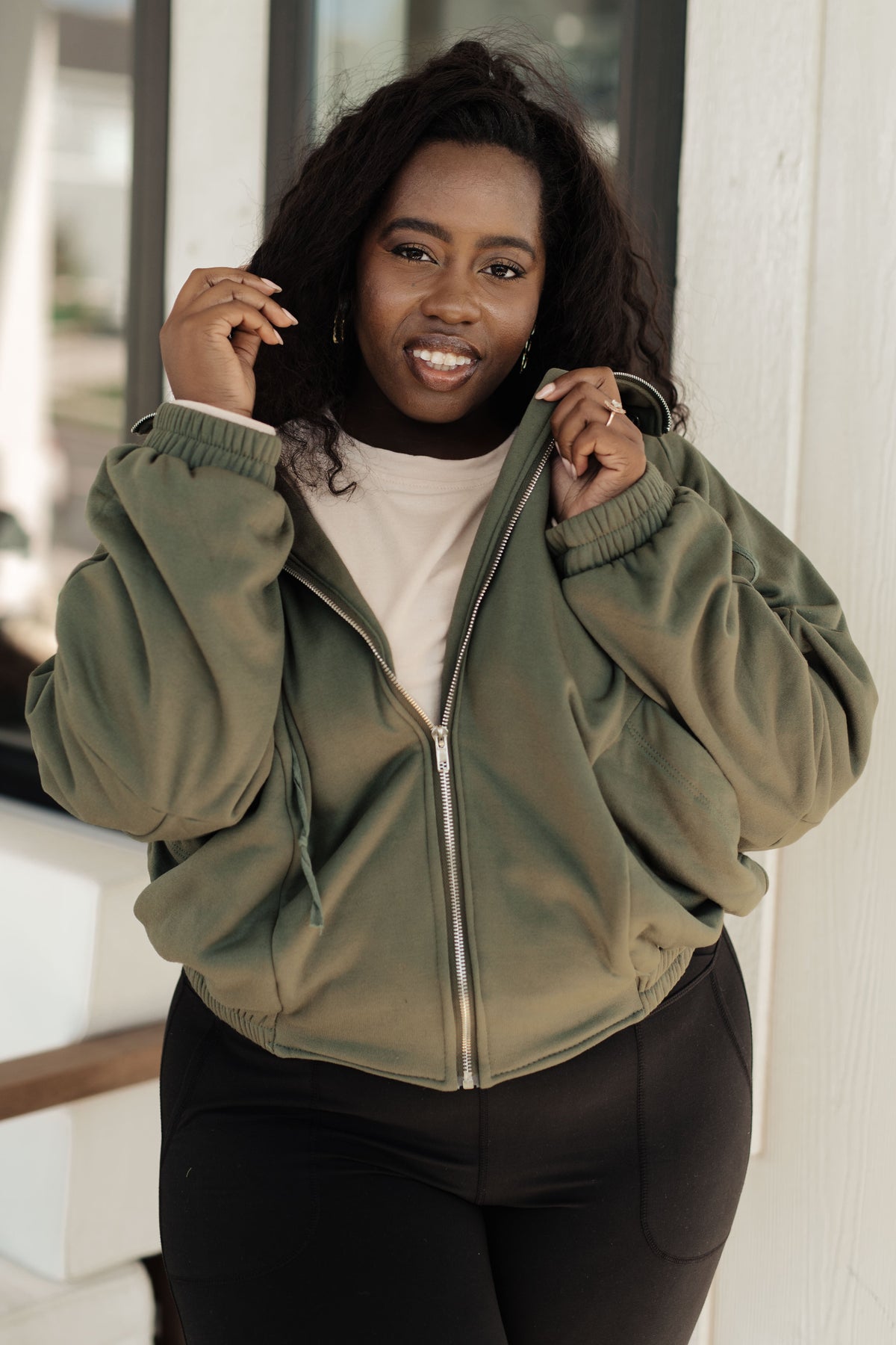Miss You More Zip Up Sweatshirt – alternate view 2