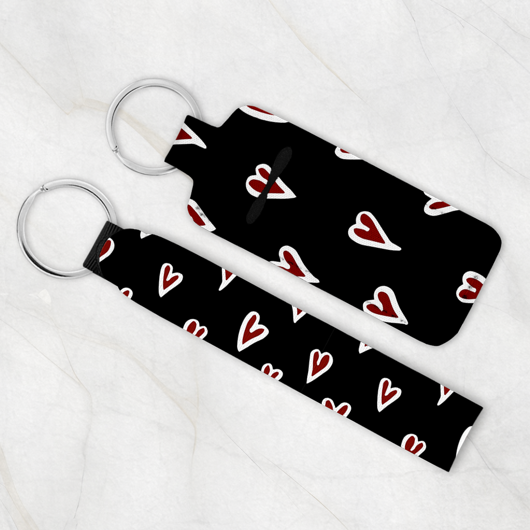 Love in Black Lip Balm Keychain keychain Tea Shirt Shoppe