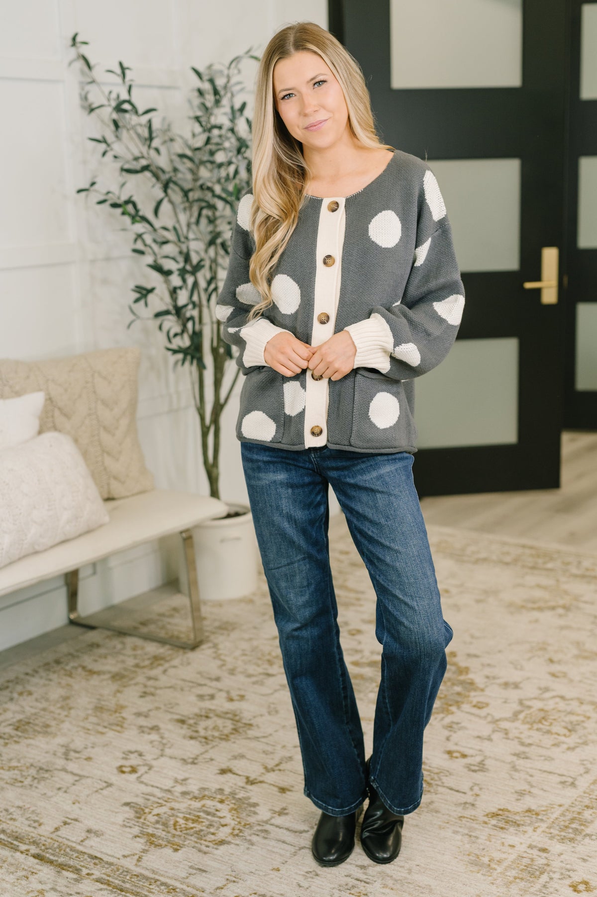 More Myself Button Down Cardigan in knit – alternate view 3