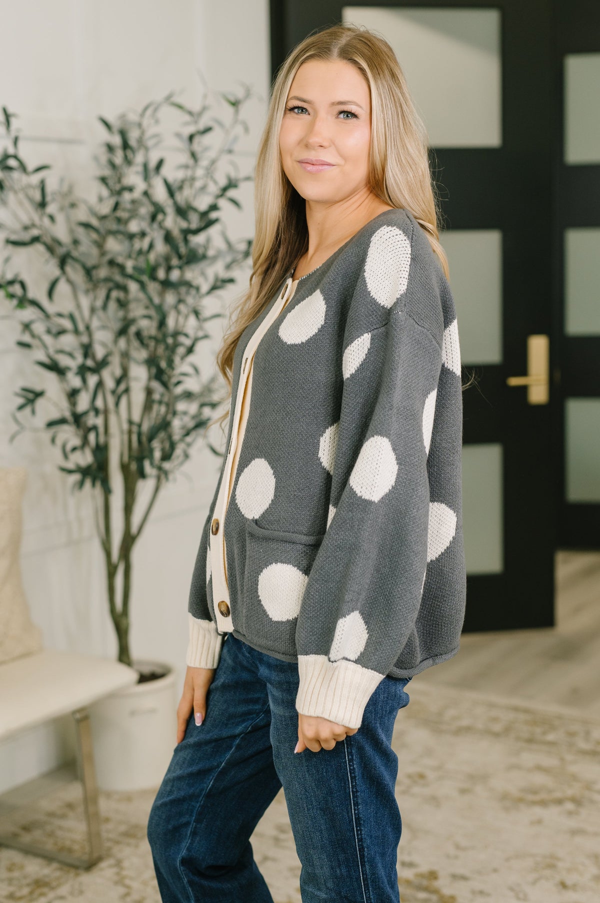 More Myself Button Down Cardigan in knit – alternate view 4