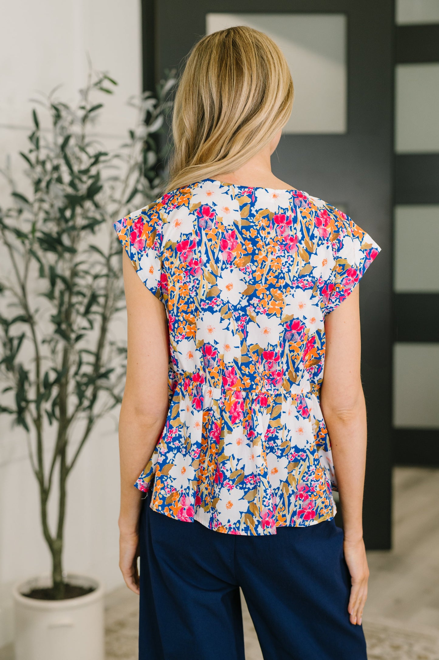 Mrs. Dependable Bow Detail Peplum Top – alternate view 5