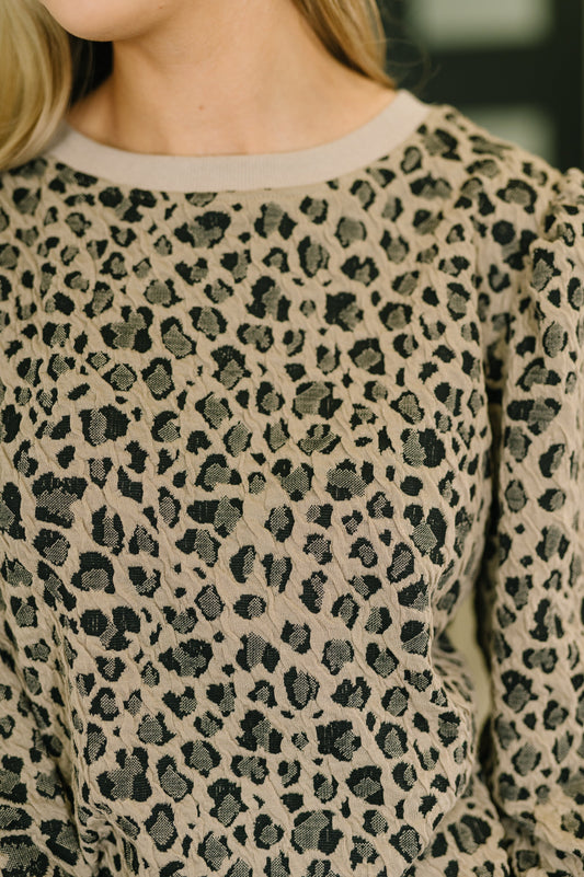 On The Prowl Leopard Print Top in knit – alternate view 2