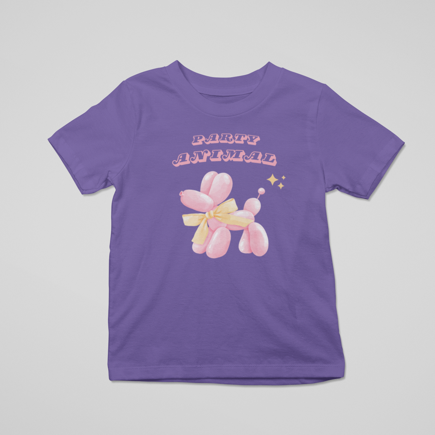 Balloon Party Pup Graphic Tee Youth Graphic Tee Tea Shirt Shoppe 2T Purple