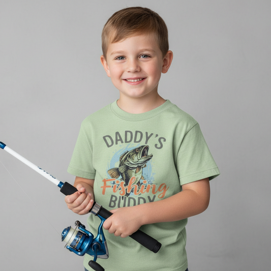 Daddy's Fishing Buddy Youth & Toddler Graphic Tshirt