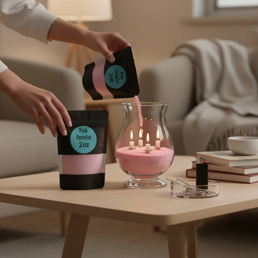 Pink Paradise Candle Sand