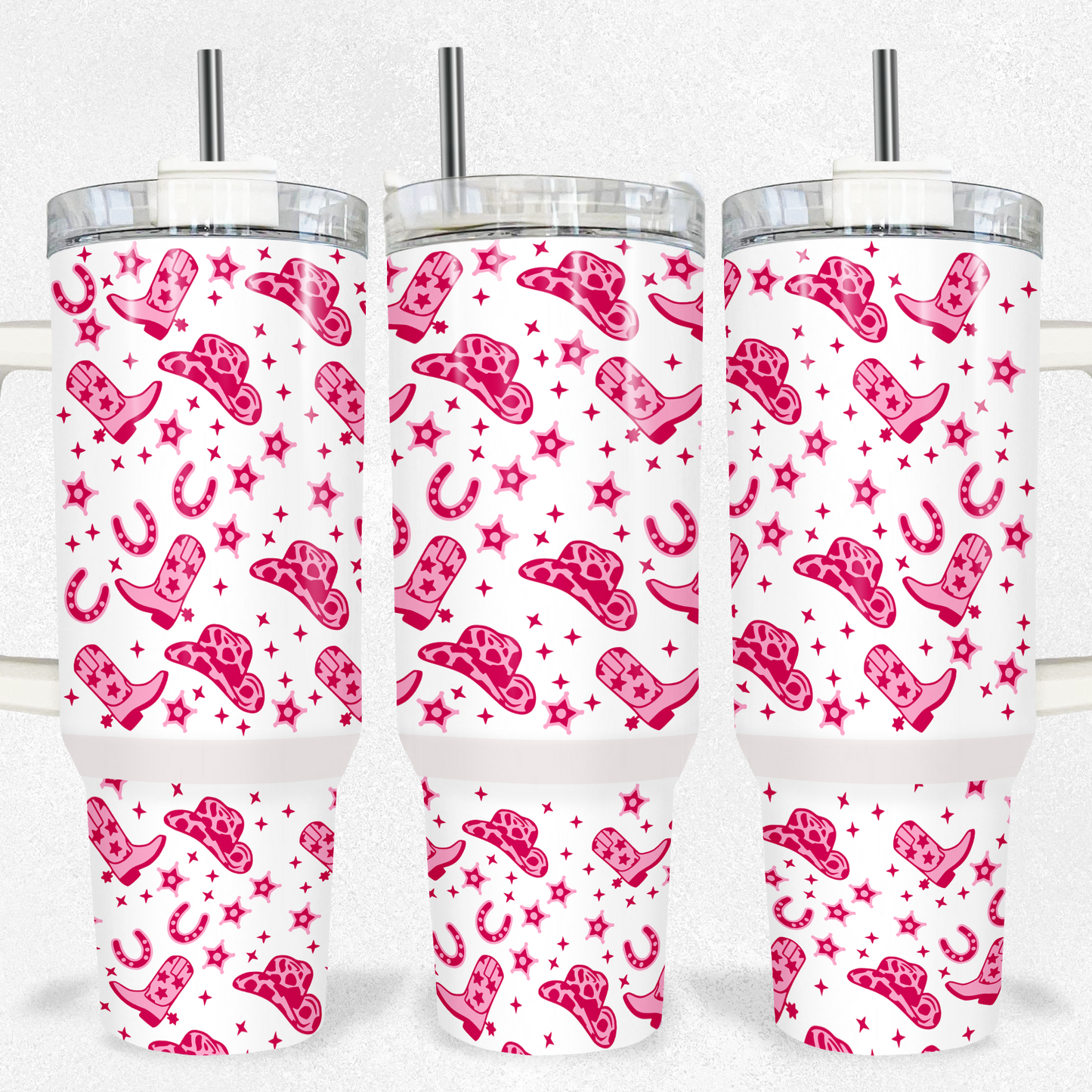 Pink Cowgirl Tumbler 40oz Tumbler Tea-Shirt Shoppe