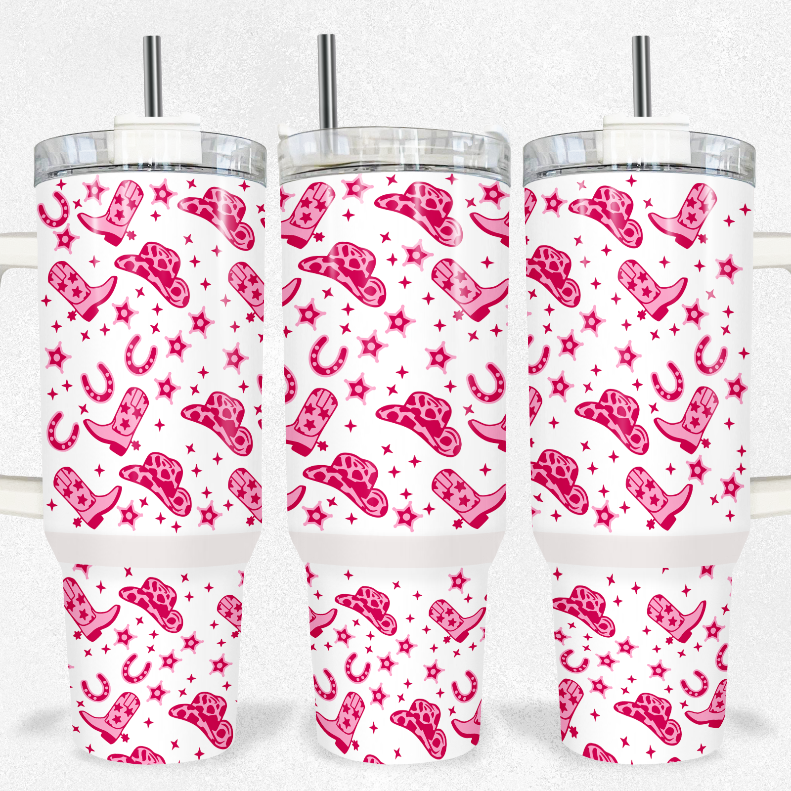 Pink Cowgirl Tumbler 40oz Tumbler Tea-Shirt Shoppe