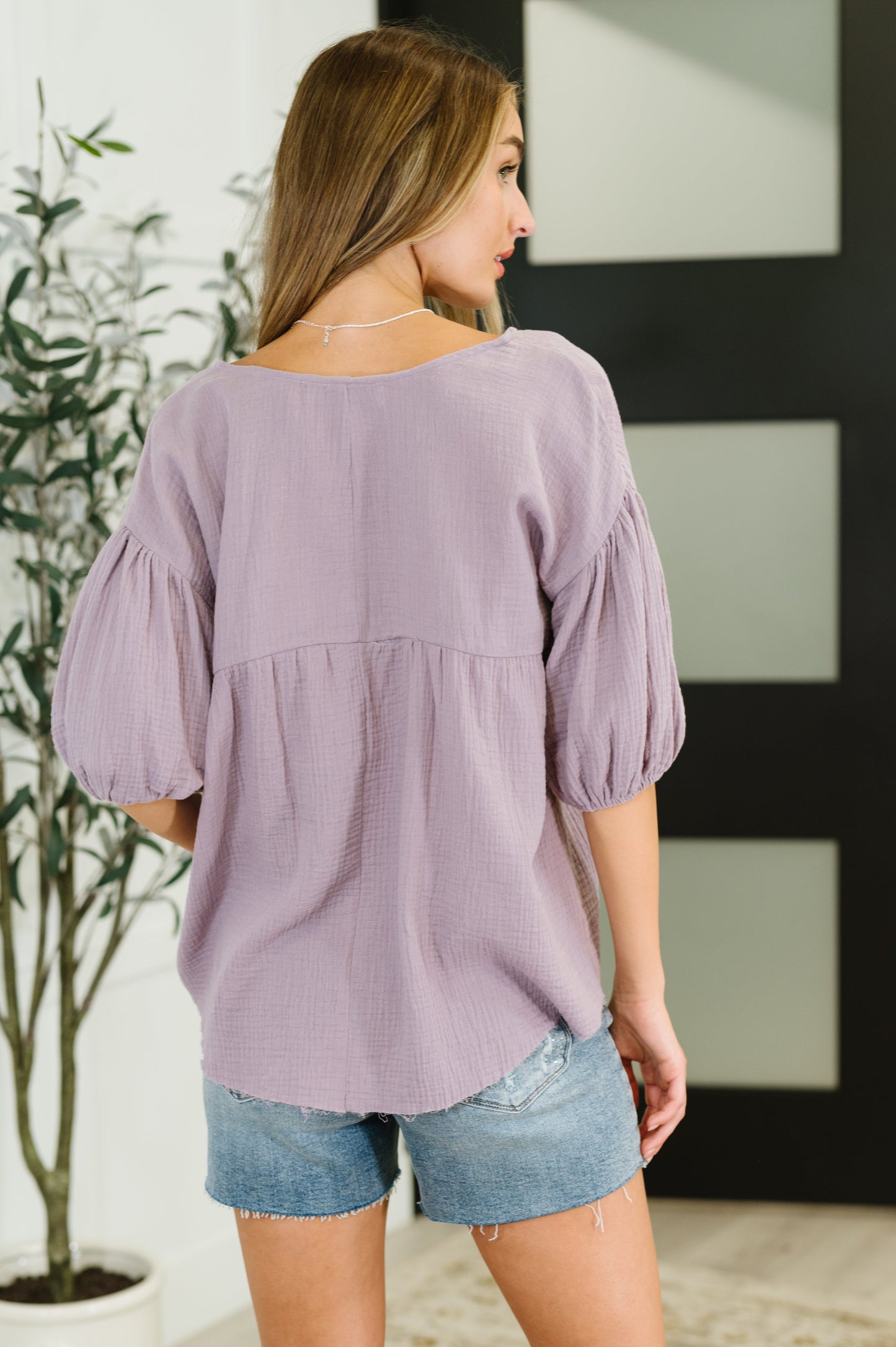 Pleasantly Perfect Bubble Sleeve Peasant Blouse – alternate view 5