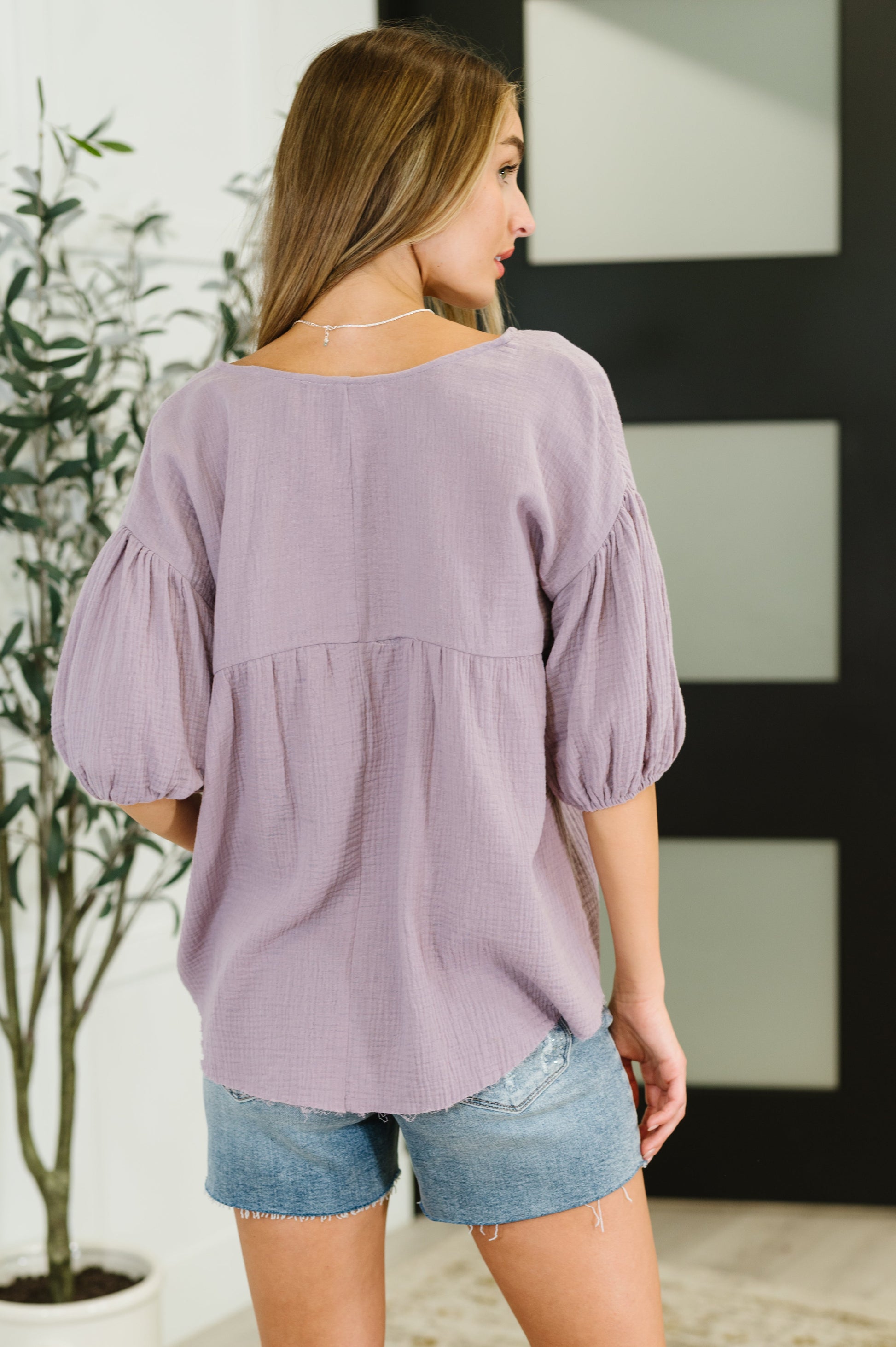 Pleasantly Perfect Bubble Sleeve Peasant Blouse – alternate view 5