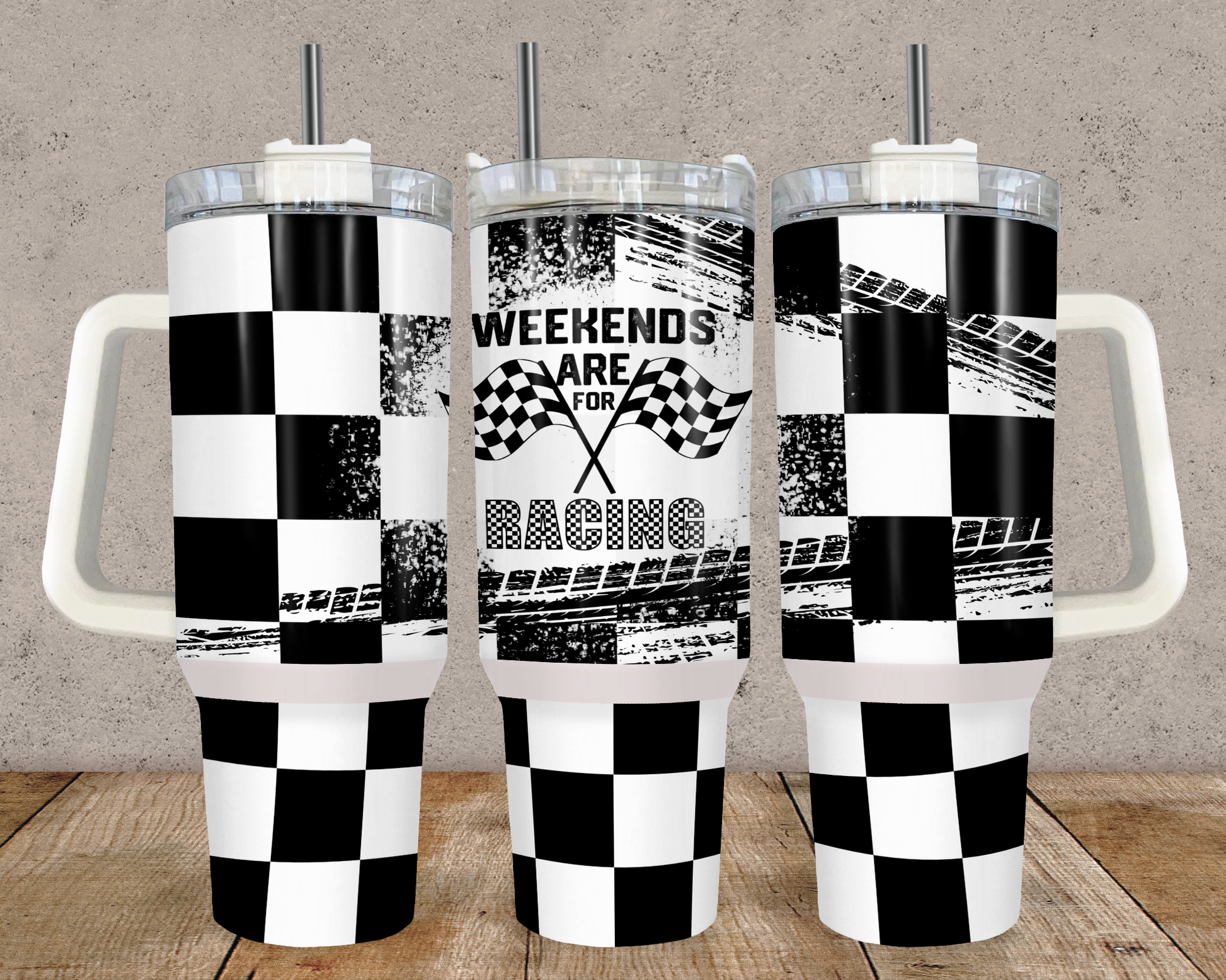 Weekends Are For Racing 40oz Tumbler Tumbler Tea-Shirt Shoppe