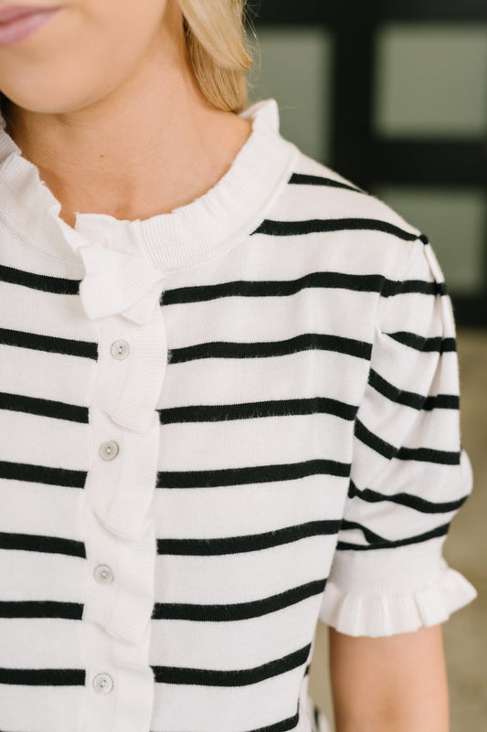 Rational Ruffle Textured Knit Blouse – alternate view 2
