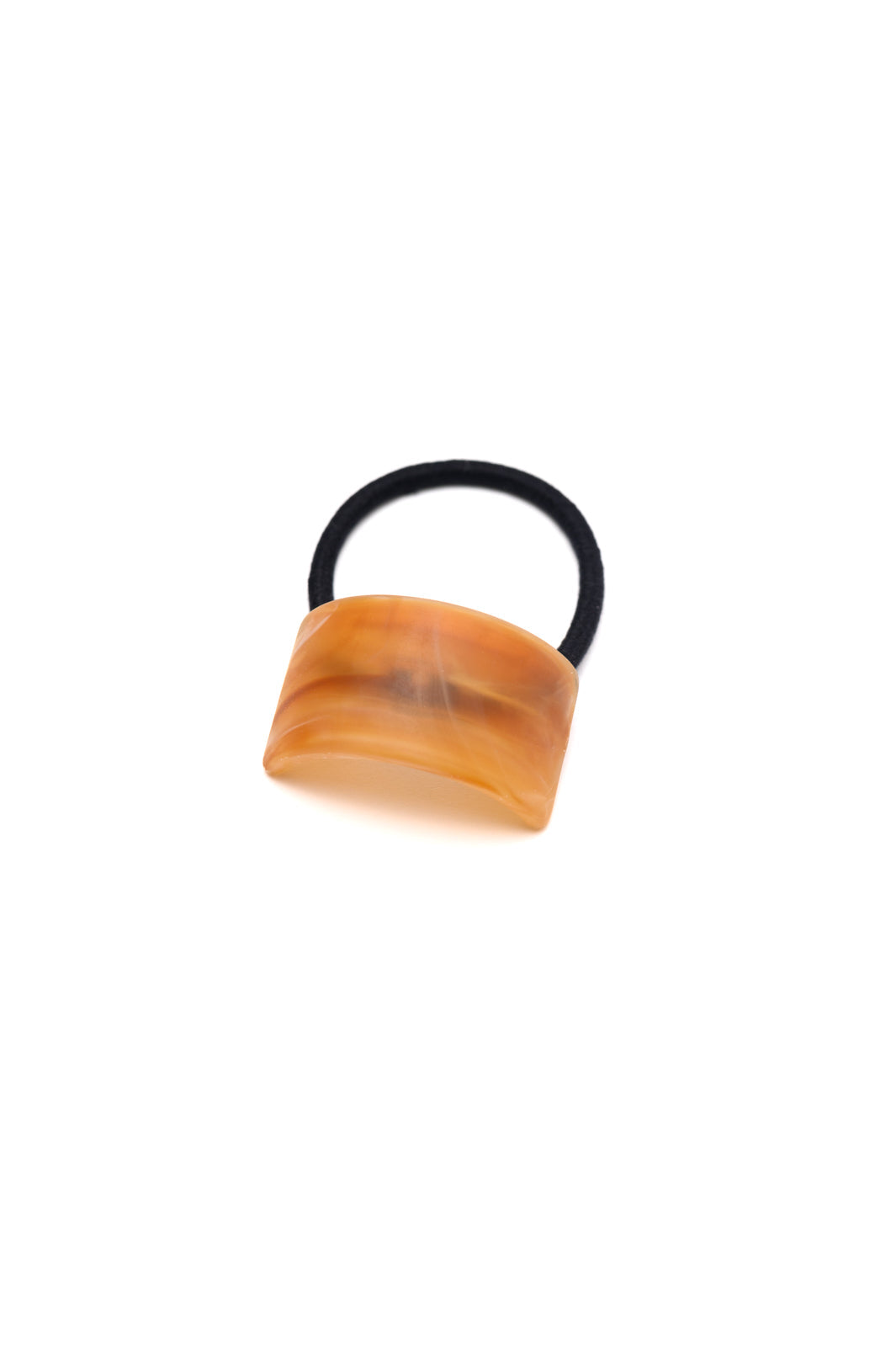Rectangle Cuff Hair Tie Elastic in Amber, plastic cuff – alternate view 4