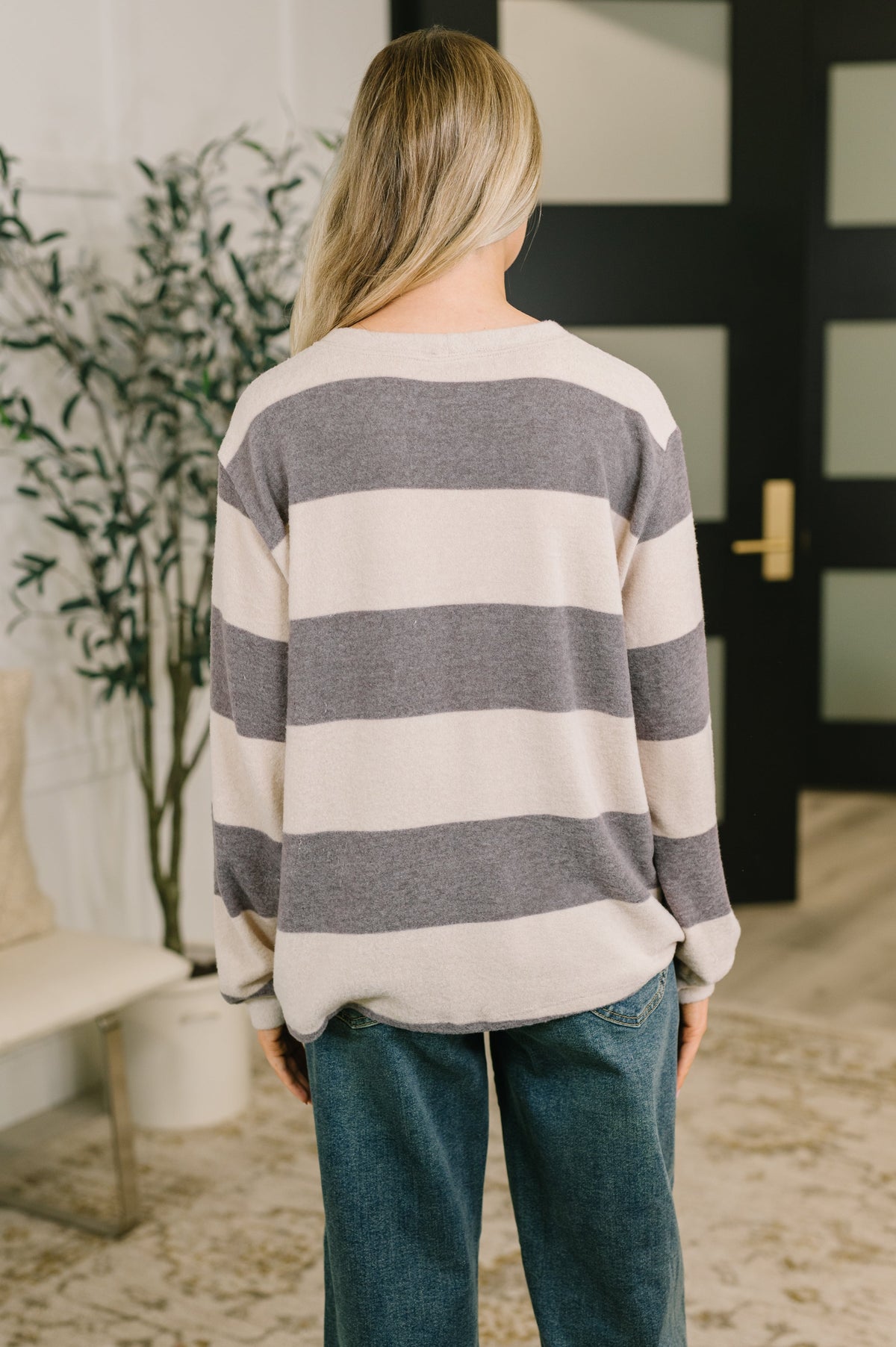 Selfishly Me Relaxed Pull Over in Pyrite, terry – alternate view 5