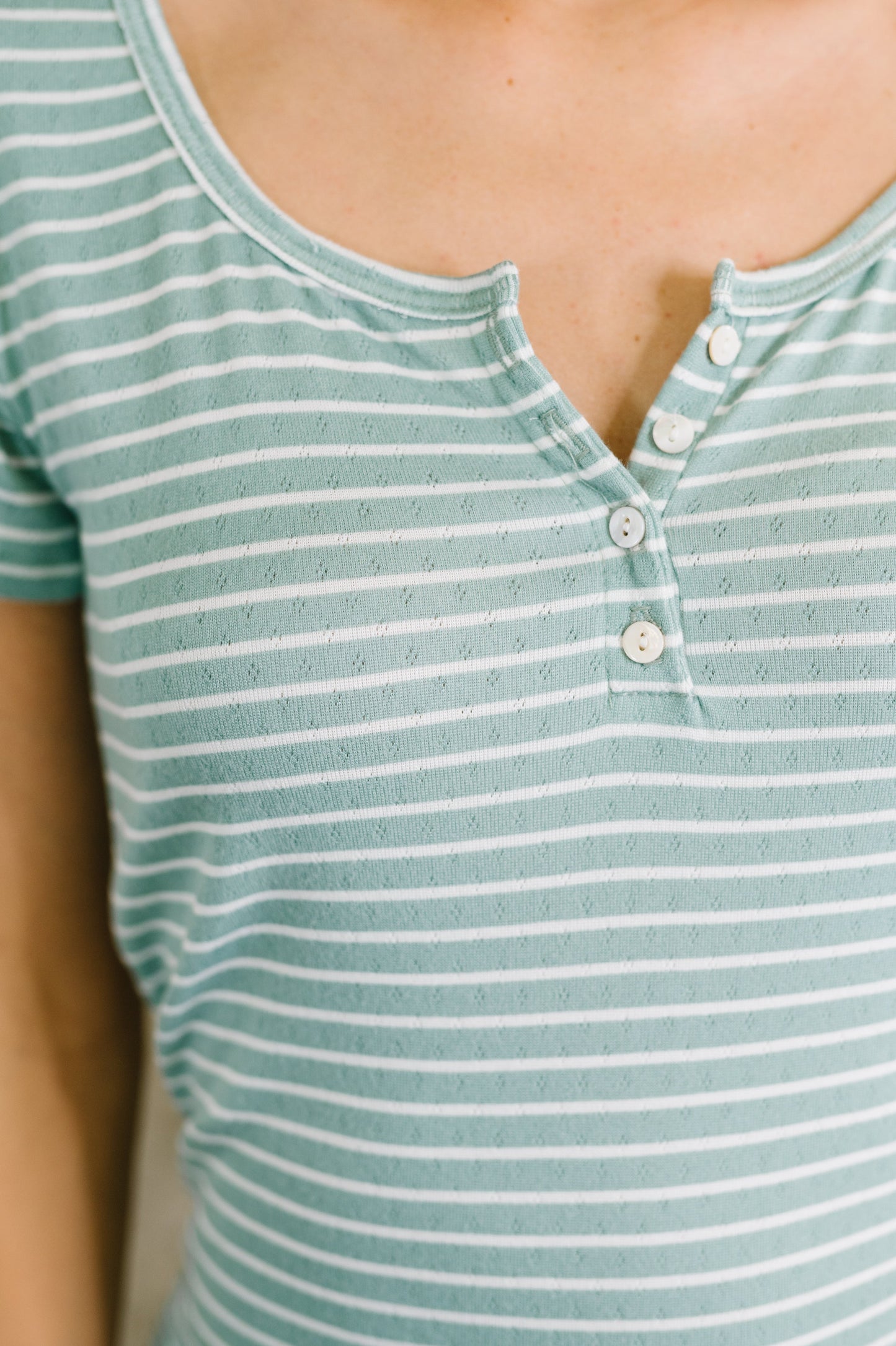 Simply Me Scoop Neck Henley Top – alternate view 2
