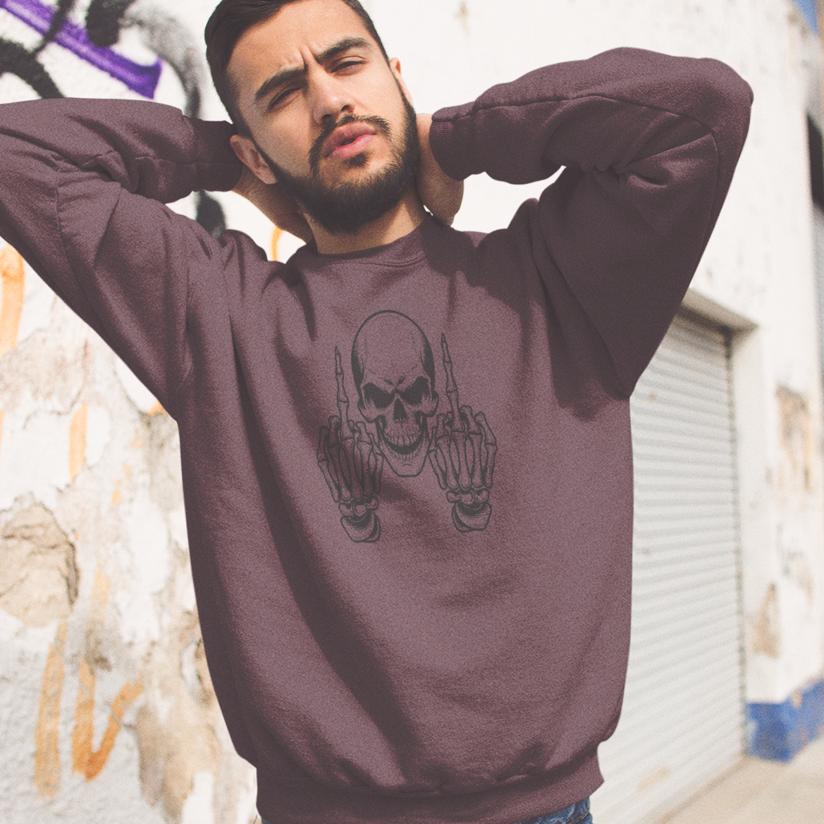 Bone To Be Rude Graphic Sweatshirt Graphic Sweatshirt Tea Shirt Shoppe S Maroon