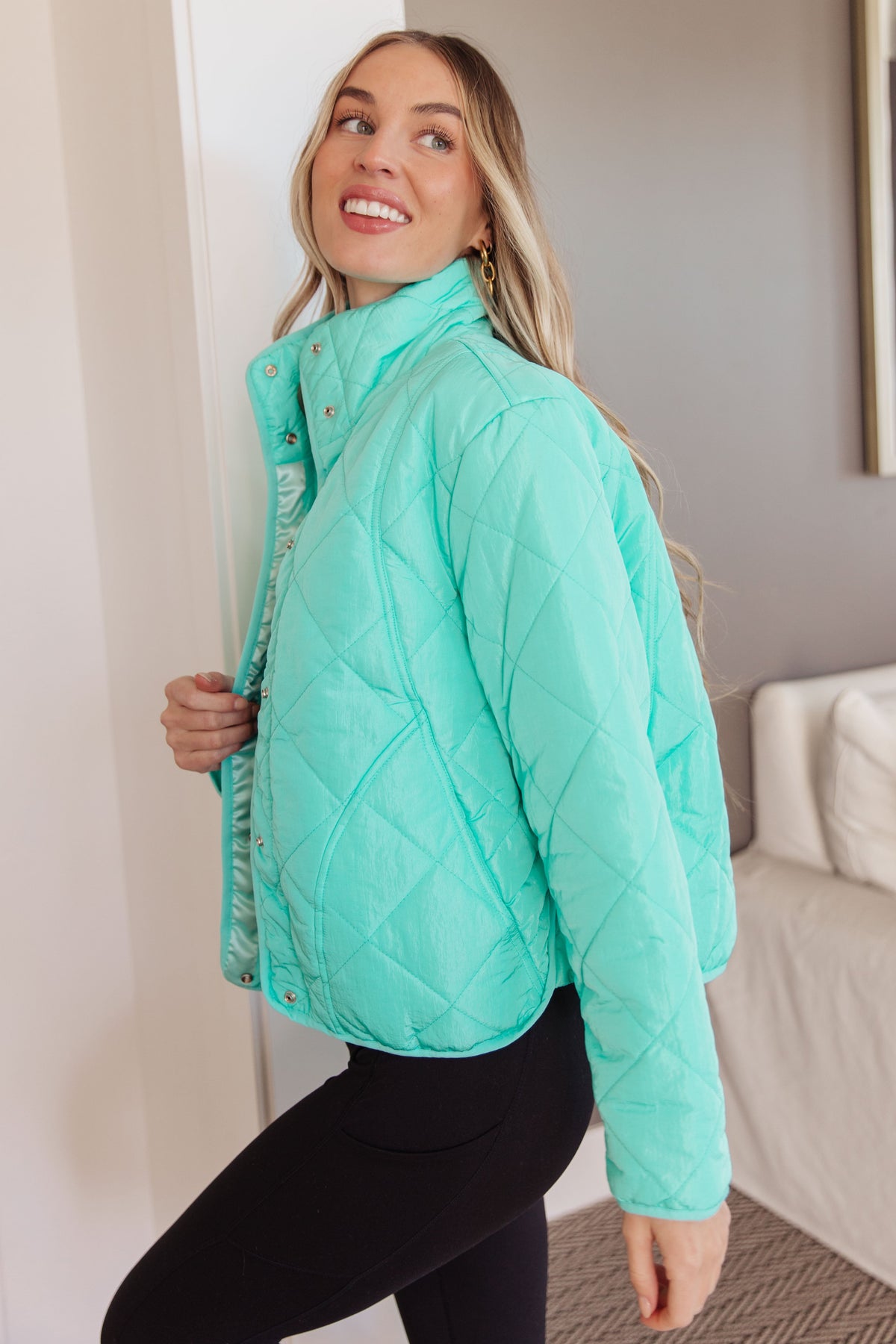 Slightly Distracted Puffer Jacket in quilted woven – alternate view 8