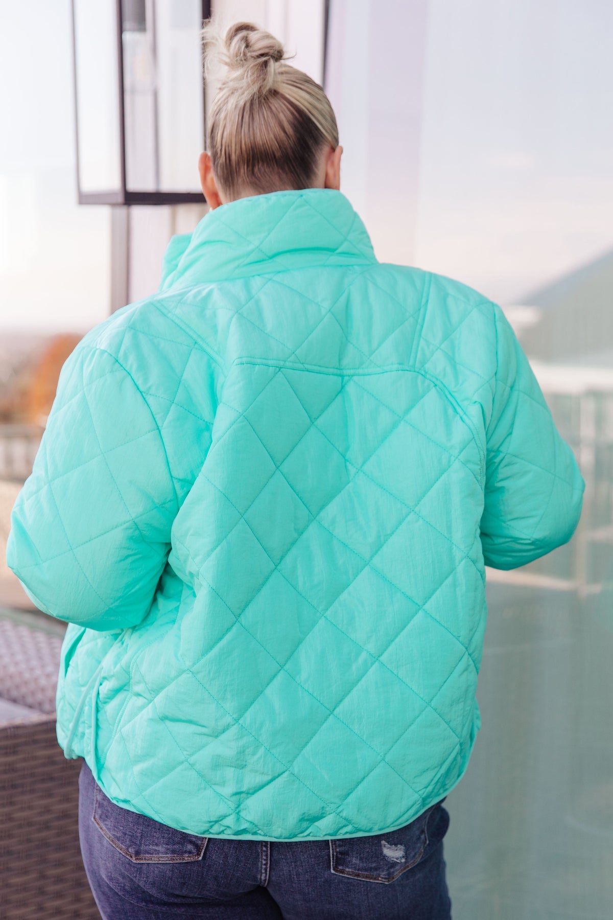 Slightly Distracted Puffer Jacket in quilted woven – alternate view 9