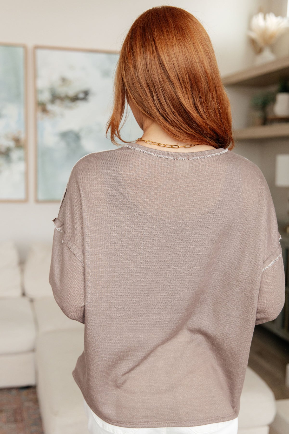 Spring In My Step V-Neck Pullover, terry – alternate view 9