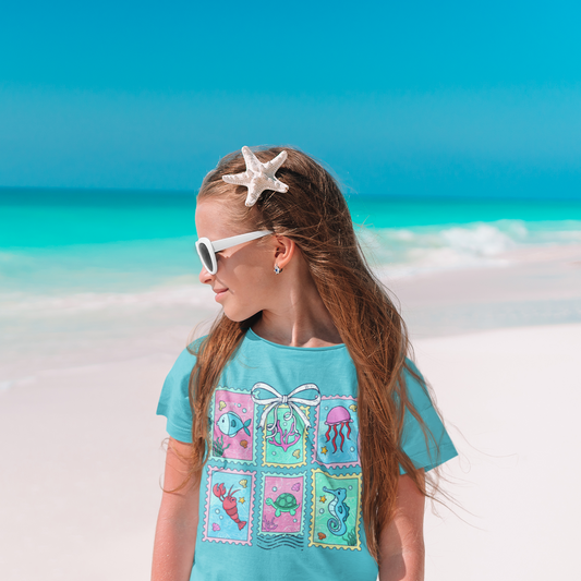 Sea Mail Toddler/Youth Graphic Tee Youth Graphic Tee Tea Shirt Shoppe 2T Caribbean