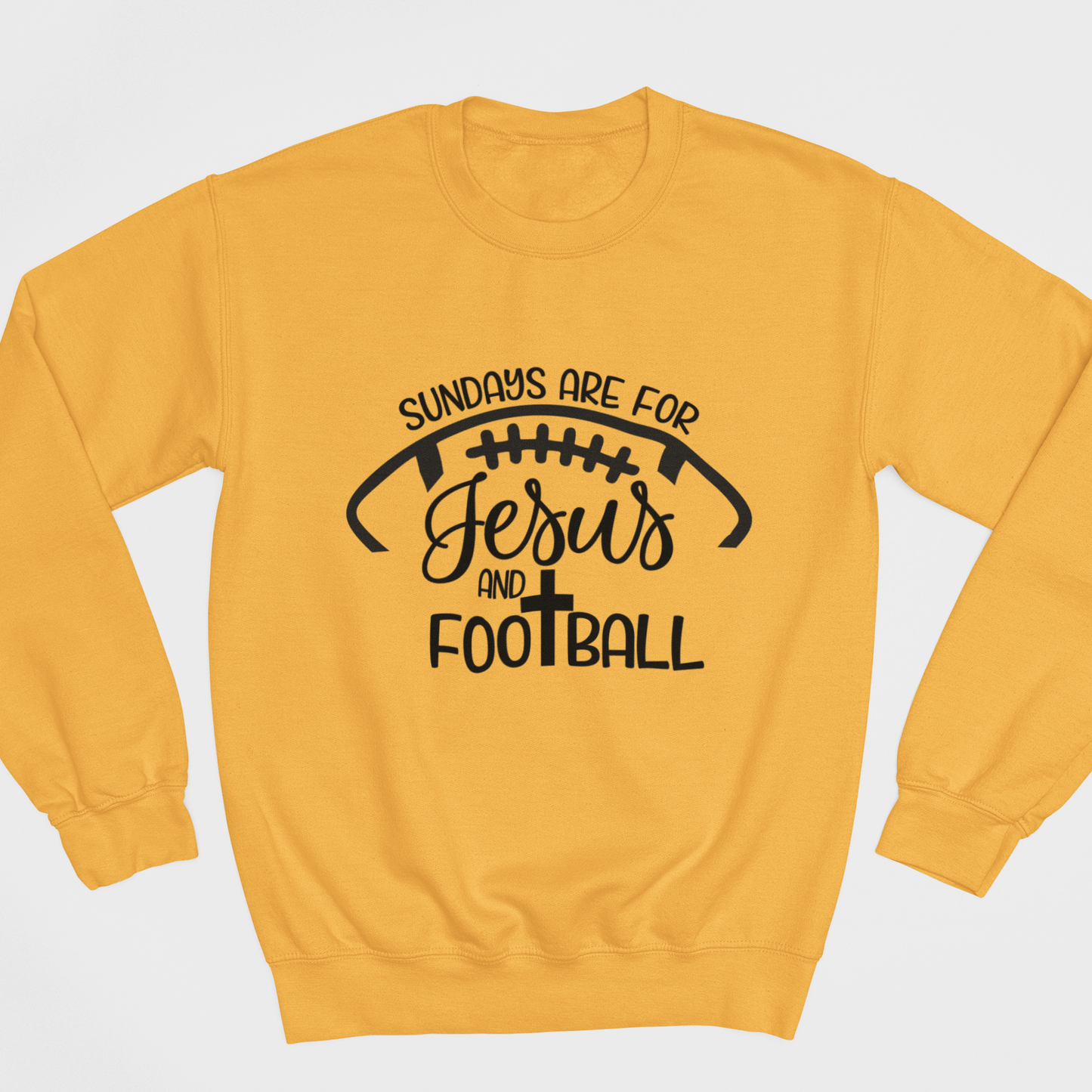 Sunday's Are For Jesus And Football Graphic Sweatshirt