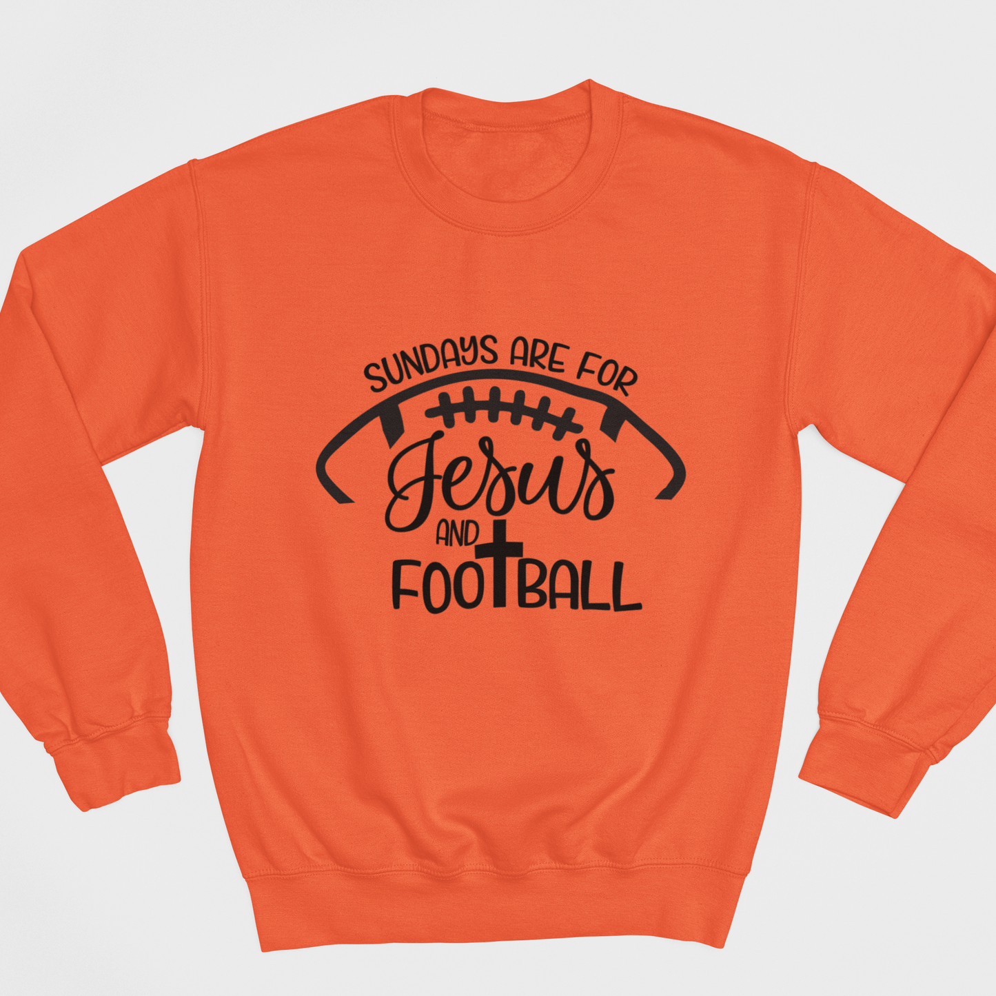 Sunday's Are For Jesus And Football Graphic Sweatshirt