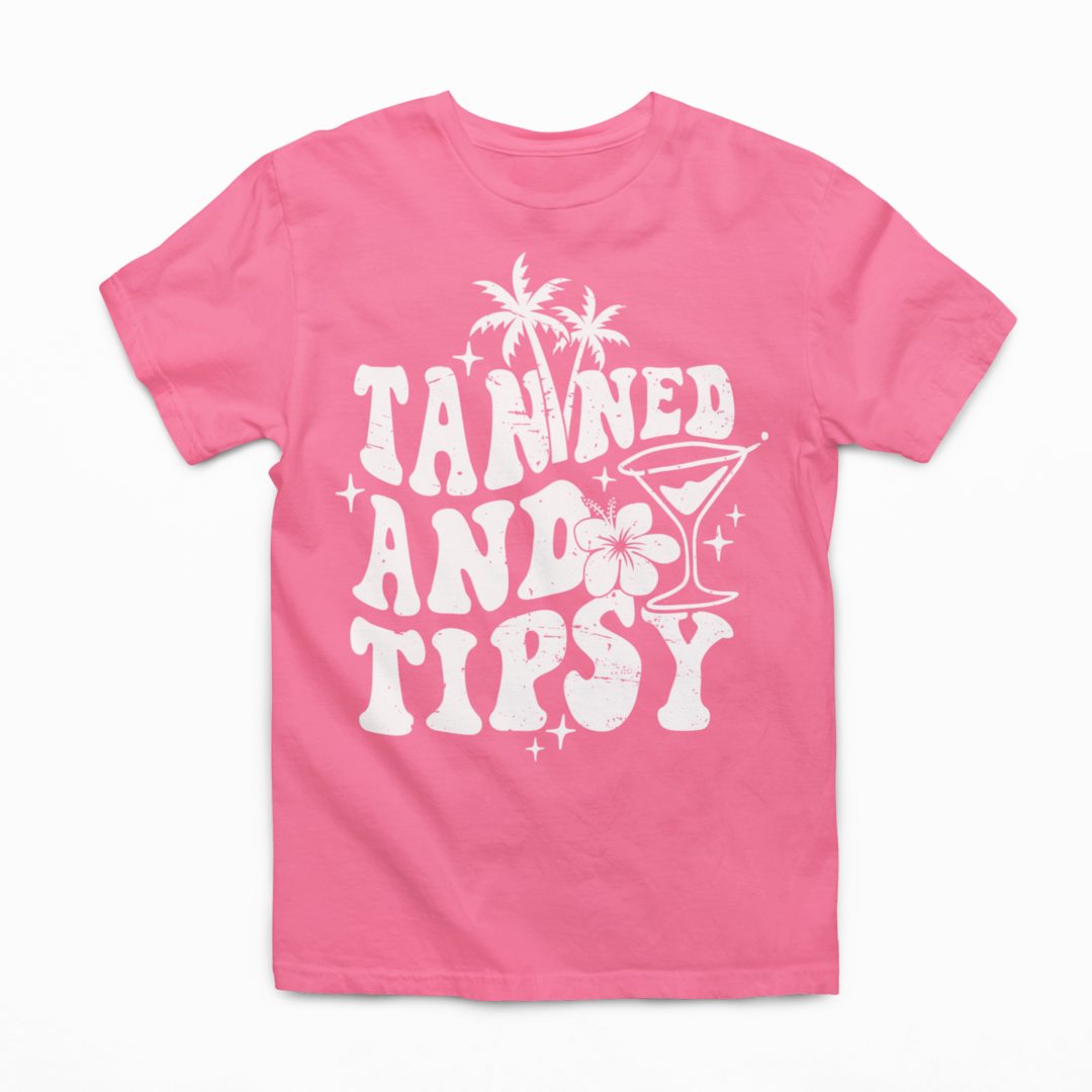 Tanned And Tipsy Graphic Tee T-shirt Tea Shirt Shoppe