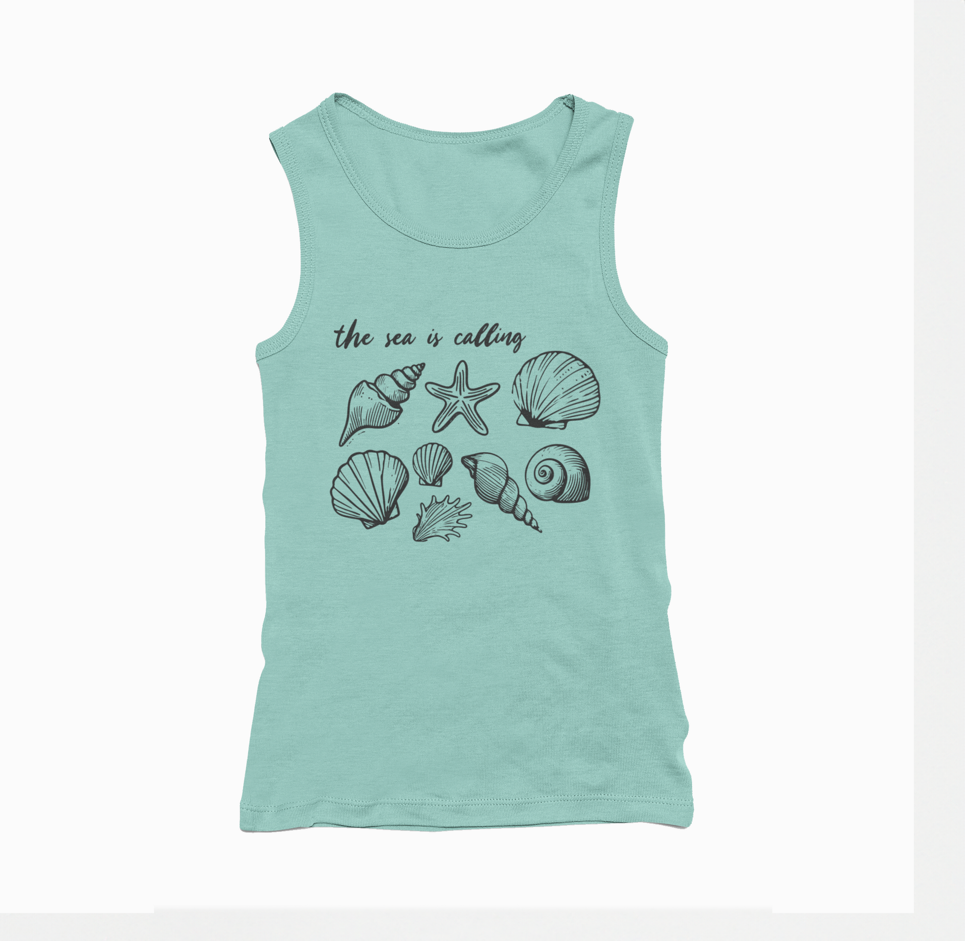 The Sea Is Calling Toddler Graphic Tank Baby & Toddler Clothing Tea Shirt Shoppe Wholesale 2T Saltwater