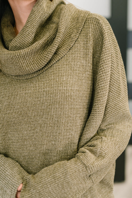 The Wander Lust Set in Olive, waffle knit – alternate view 2