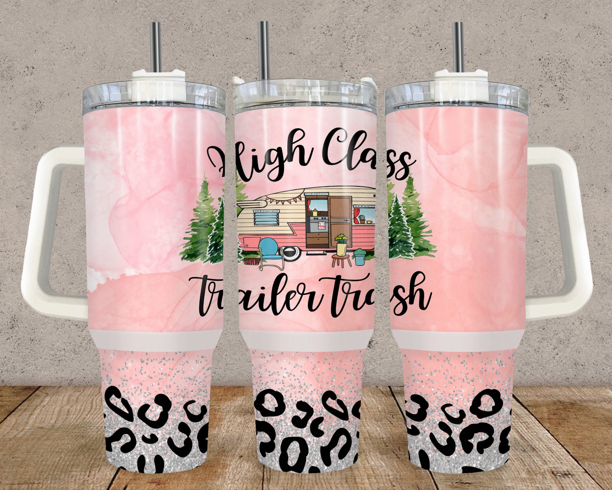 High Class Trailer Trash 40oz Tumbler Tumbler Tea-Shirt Shoppe