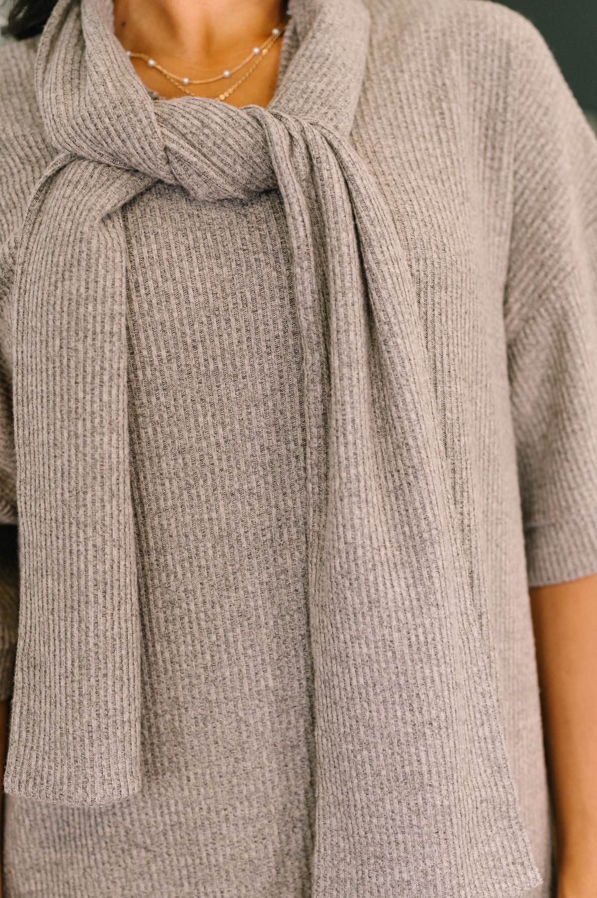 Travel Envy Ribbed Knit Dress in Light Coco – alternate view 2