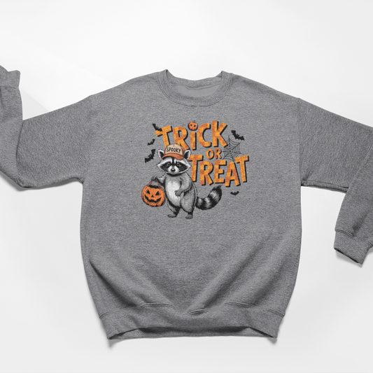 Treat or Treat Bandit Youth & Toddler Sweatshirt Youth Graphic Sweatshirt Tea Shirt Shoppe 2T Granite