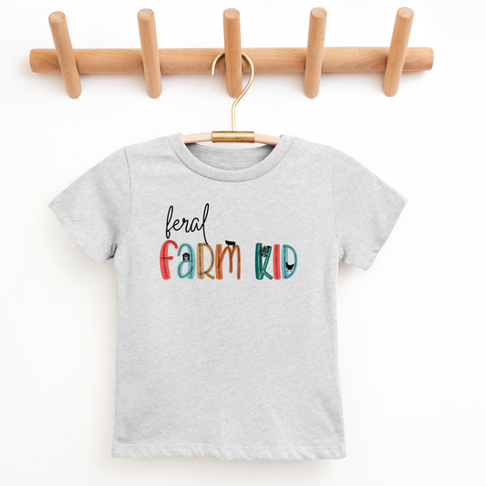 Feral Farm KId Toddler/Youth Graphic Tee Youth Graphic Tee Tea Shirt Shoppe 2T Heather Grey