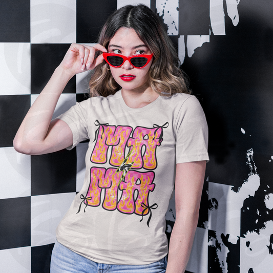 Mama Flame Hot Peel Custom Full Color Ready For Press DTF Print Transfer, Direct To Film